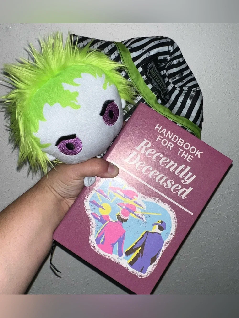 Beetlejuice Bundle Funko Plush Handbook Recently Deceased Notebook Bucket Hat